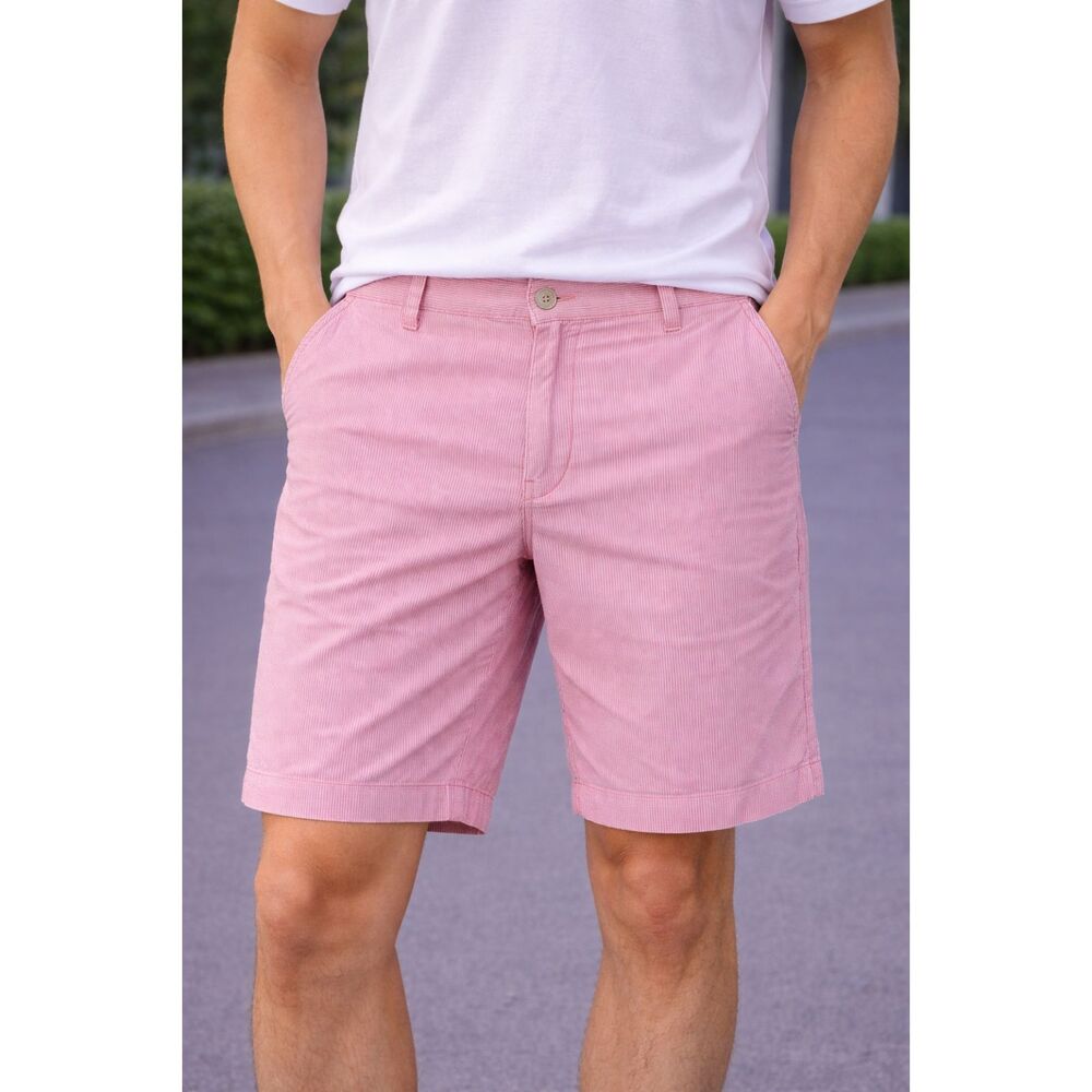 J. Crew Factory Plaid Shorts Red White 34